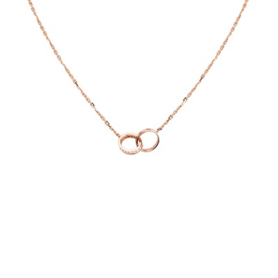 CARTIER LOVE NECKLACE, SEMI-PAVED B7013900